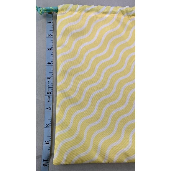 MOTD Cosmetics 3-Piece Makeup Brush Set Aqua Handles BONUS Yellow Wave Pouch - Picture 9 of 10